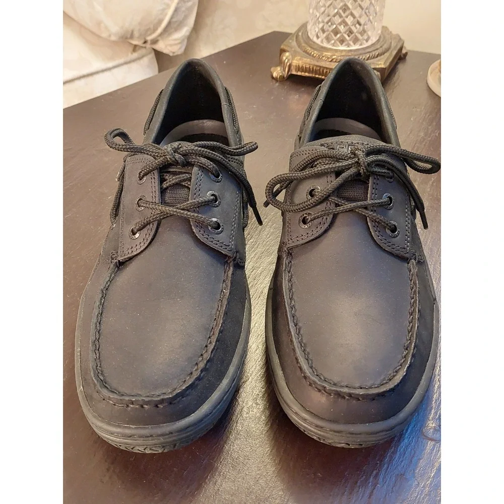 Sperry Men's Billfish 3-Eye Black Leather Boat Shoe STS24997 Size 12 NEW! $115